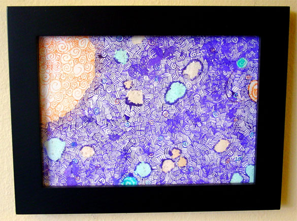 Cross the Sky, framed art by Amy Crook