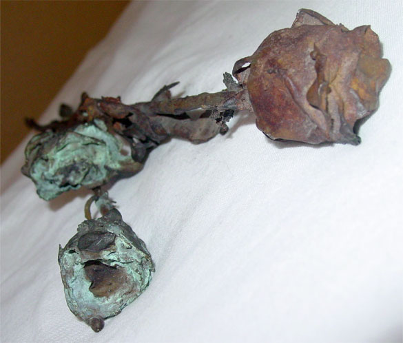 3 Bronze Roses, detail 1, by Amy Crook