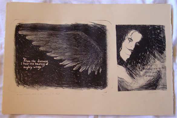 The Beating of Mighty Wings, lithograph by Amy Crook