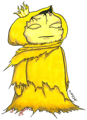 he's the yellowest of all... hastur, hastur, hast- urk!