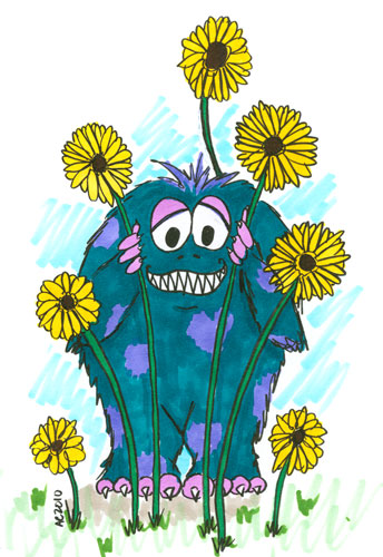 Monster in Daisies by Amy Crook