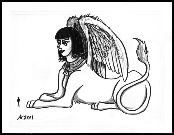 Sphinx sketch by Amy Crook