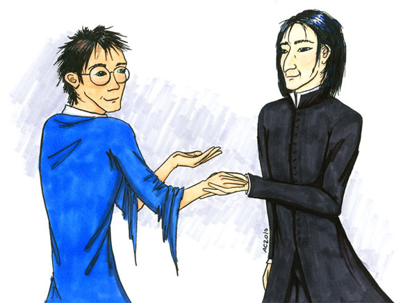 Snape and Harry by Amy Crook