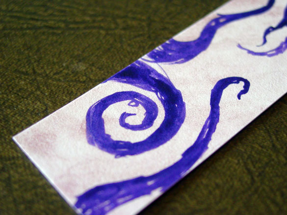 Tentacle Bookmark 5, detail, by Amy Crook
