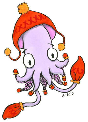 Squid with Mittens by Amy Crook