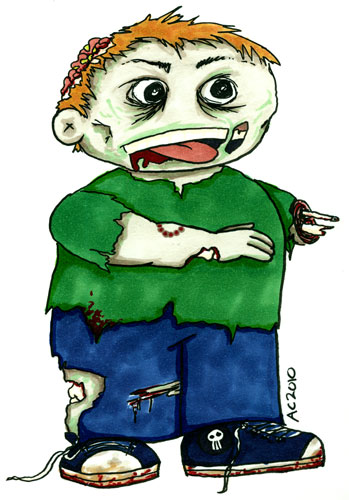 Weeble Zombie by Amy Crook
